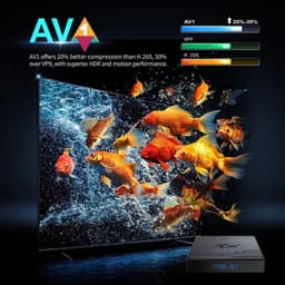 X96 NEX S905Y5 4Go/32Go Android 14 - format AV1 compatible