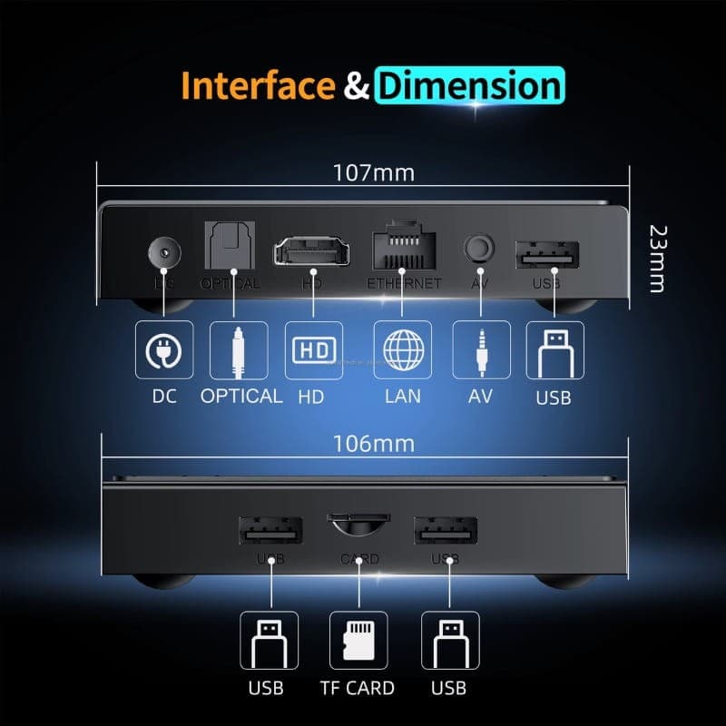 X96 NEX S905Y5 4Go/32Go Android 14 - interface