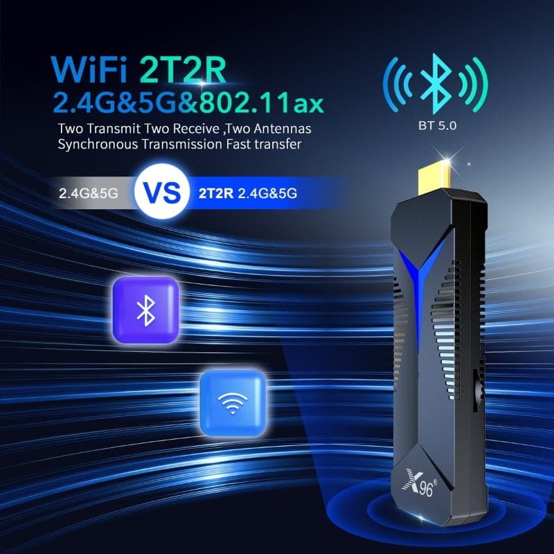 X96 S600 H313 2GB/16GB Android 10 - Conectividade WiFi