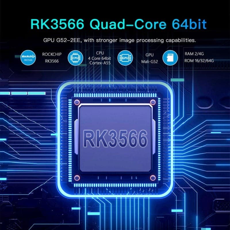 X98K Pro RK3566 4Go/32Go WiFi Android 11 - processeur intégré