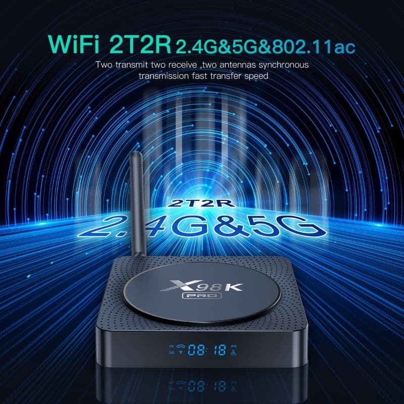 X98K Pro RK3566 4Go/32Go WiFi Android 11 - connectivité WiFi