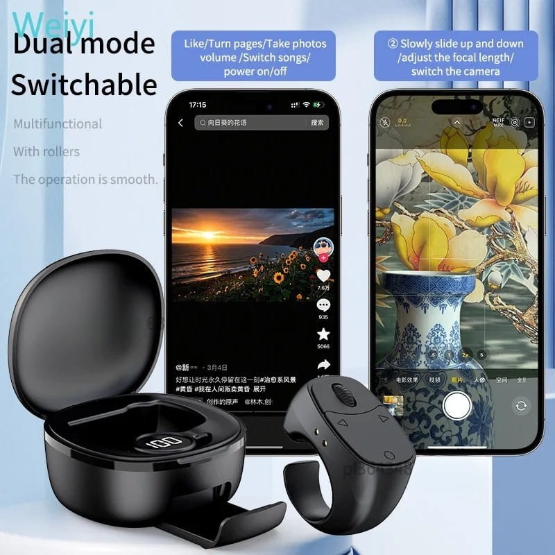 XQ7 Ring Air Mouse Preto - Item2