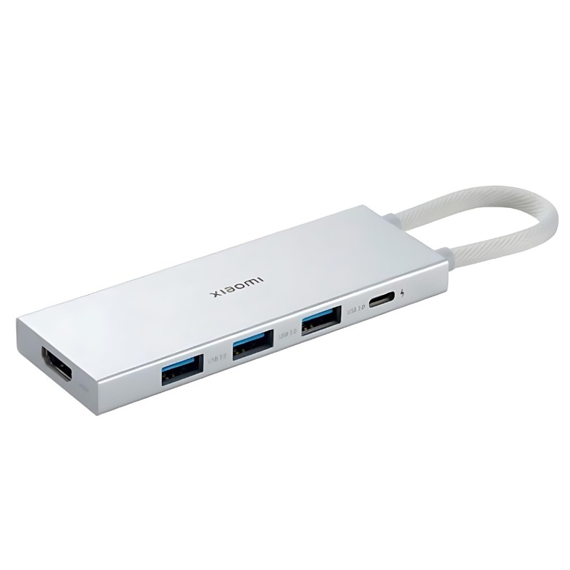 Xiaomi 5-in-1 Type-C Hub USB-C+USB 3.0x3+HDMI Plata - Ítem