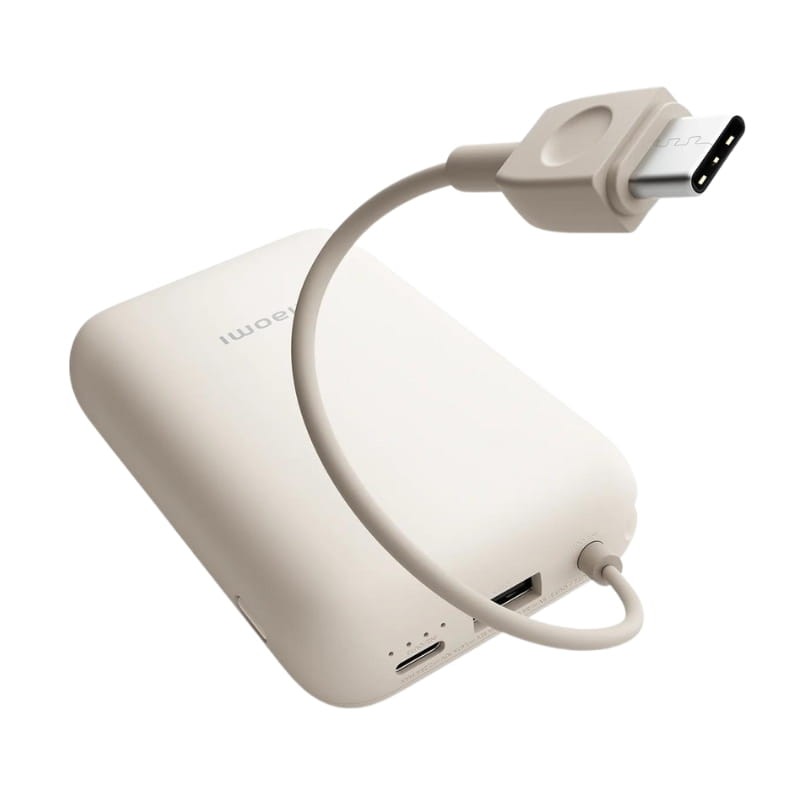 Xiaomi Power Bank 10000mAh (câble intégré) 22,5W Beige - Ítem1