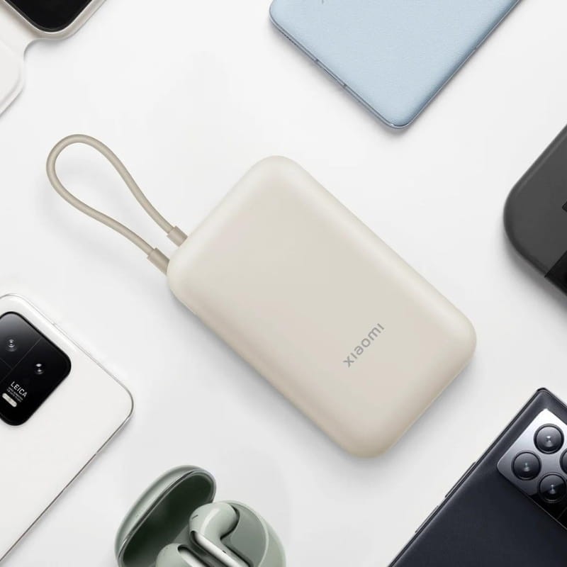 Xiaomi Power Bank 10000mAh (câble intégré) 22,5W Beige - Ítem3