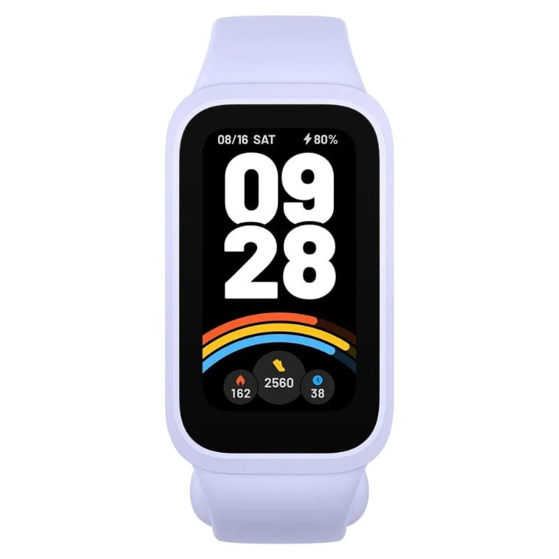 Xiaomi Mi Smart Band 9 Active Violet - vue de face