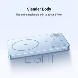 Xiaomi Super Slim Magnetic Power Bank 5000 mAh 22,5W Violeta - diseño delgado