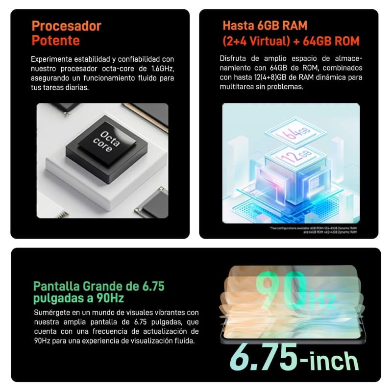 ZTE Blade A35 2GB/64GB Negro - Ítem5