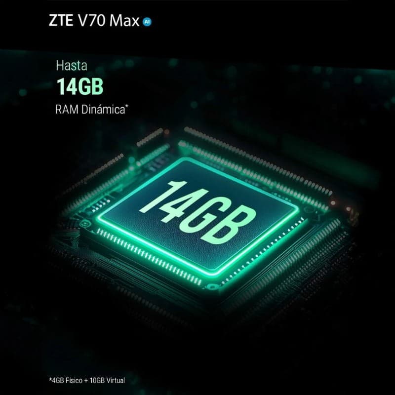 ZTE Blade V70 Max 4GB/256GB Verde - memoria RAM 