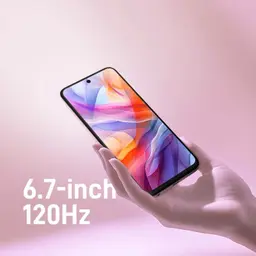 ZTE Blade V70 Vita 4GB/256GB Gris con pantalla de 6.7 pulgadas 120 Hz, diseño delgado en color gris y frontal con cámara en orificio central