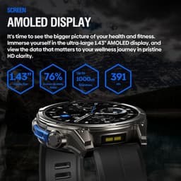 Zeblaze Vibe 8 Preto - ecrã AMOLED