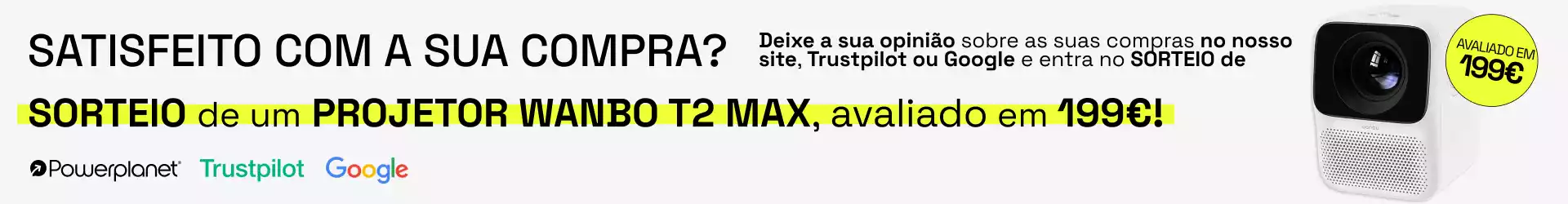 Está satisfeito com a sua compra