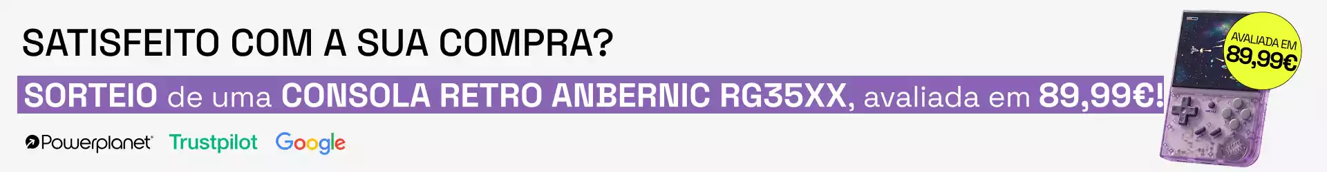 Está satisfeito com a sua compra