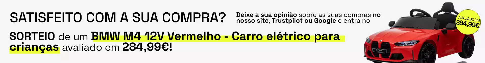 Está satisfeito com a sua compra