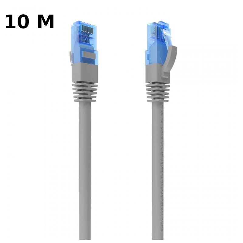 Câble réseau RJ45 Cat6 UTP CCA AWG26 jusqu'à 1000 Mbps 10 mts Aisens A135-0782 Gris - Ítem