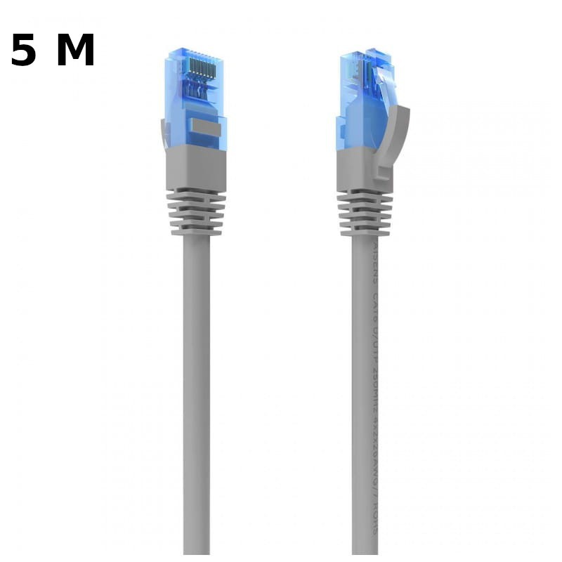 Cabo de rede RJ45 Cat6 UTP UTP CCA AWG26 até 1000 Mbps 5 mts Aisens A135-0780 Cinzento - Item