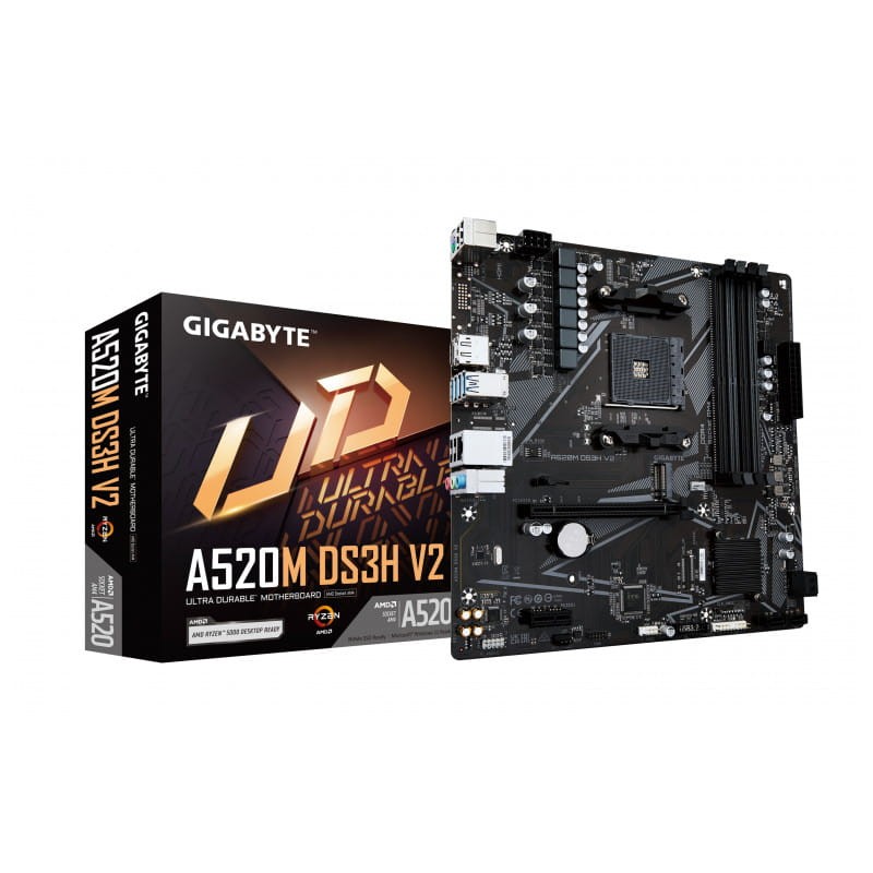 Gigabyte A520M DS3H V2 AMD Socket AM4 128GB Micro ATX Negro - Placa base - Ítem