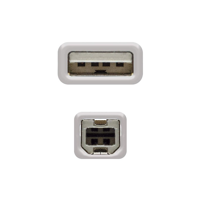 Nanocable - Câble USB 2.0 Imprimante 3M Beige - Ítem3