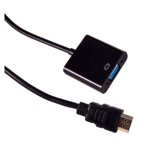 Adaptador Gembird HDMI a VGA - Resolución Máxima 1920 x 1080 @60 Hz - Convertir Señal Digital HDMI en Salida Analógica VGA - Conector HDMI Máximo Admitido: V. 1.4