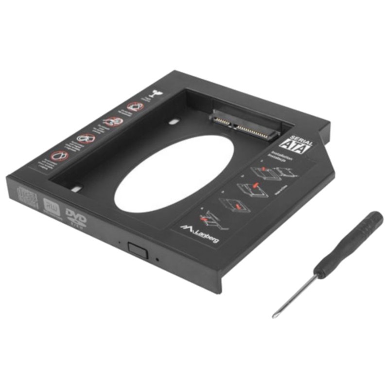 Adaptador Lanberg IF-SATA-10 Lector DVD Slim a HDD/SSD STA 2.5 7mm