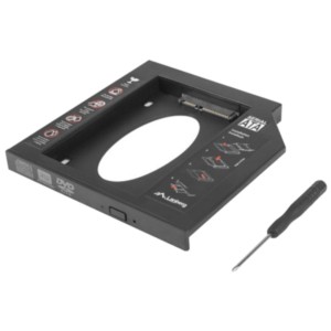 Adaptador Lanberg IF-SATA-13 Lector DVD Slim a HDD/SSD STA 2.5 9.5mm