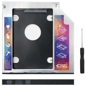 Adaptador Nanocable Lector DVD a HDD/SSD STA 2.5 9.5mm