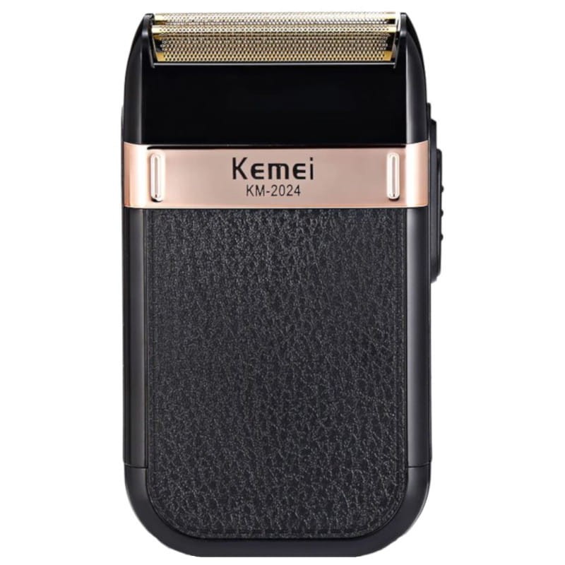 Máquina de barbear elétrica Kemei KM-2024 Preto/Dourado