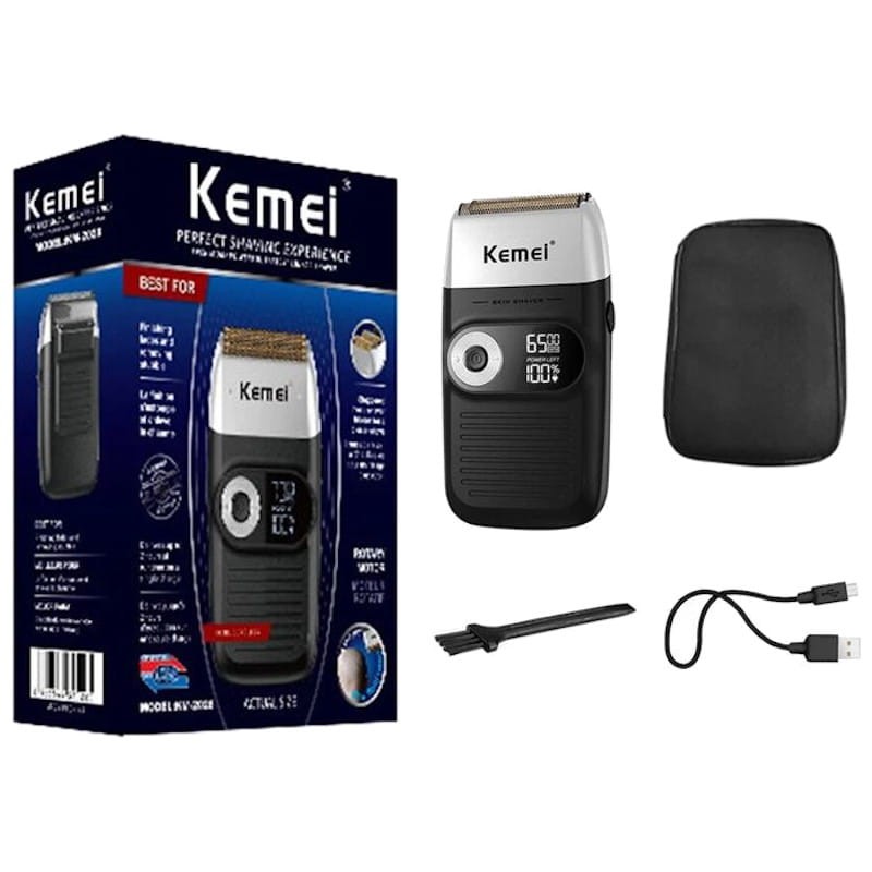 Afeitadora Eléctrica Kemei KM-2026 Negro - Ítem3