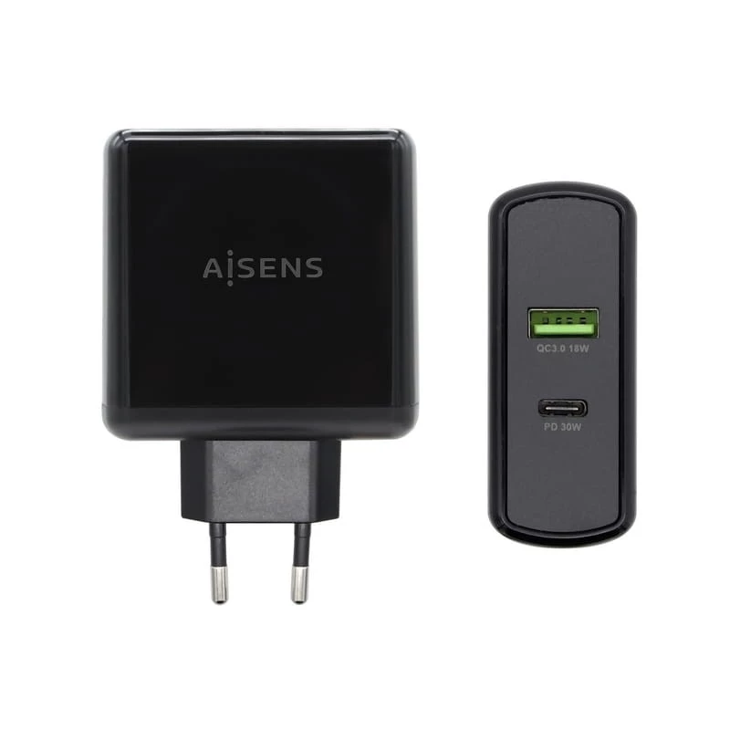 Aisens ASCH-2PD30QC-BK: 48W Quick Charge 3.0 Noir - Chargeur mural - Ítem