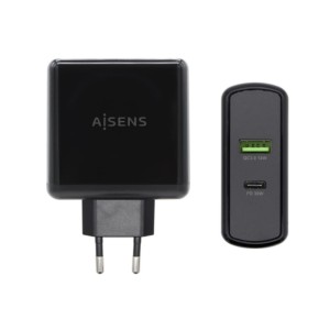 Aisens ASCH-2PD30QC-BK: 48W Quick Charge 3.0 Preto - Carregador de Parede