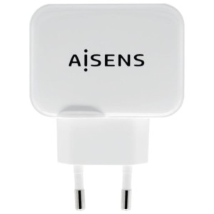 Cargador Aisens USB 17W 5V/3.4A Doble USB Blanco