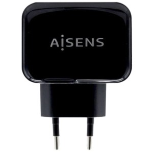 Carregador Aisens USB 17W 5V/3.4A Duplo USB Preto