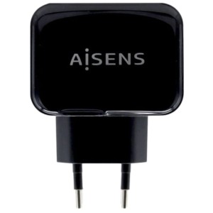 Cargador Aisens USB 17W 5V/3.4A Doble USB Negro