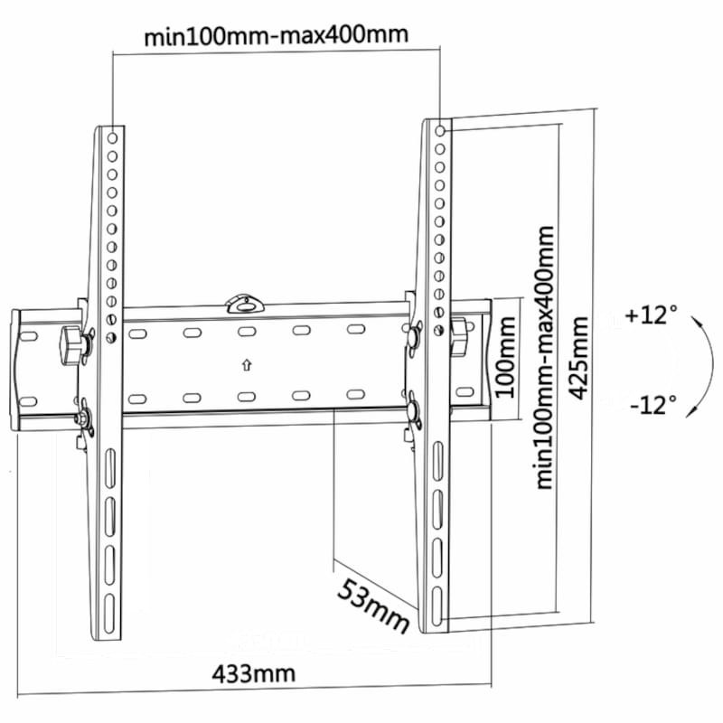 Aisens WT55T-015 Fixe 32 400 x 400 mm Noir - Meuble TV - Ítem3