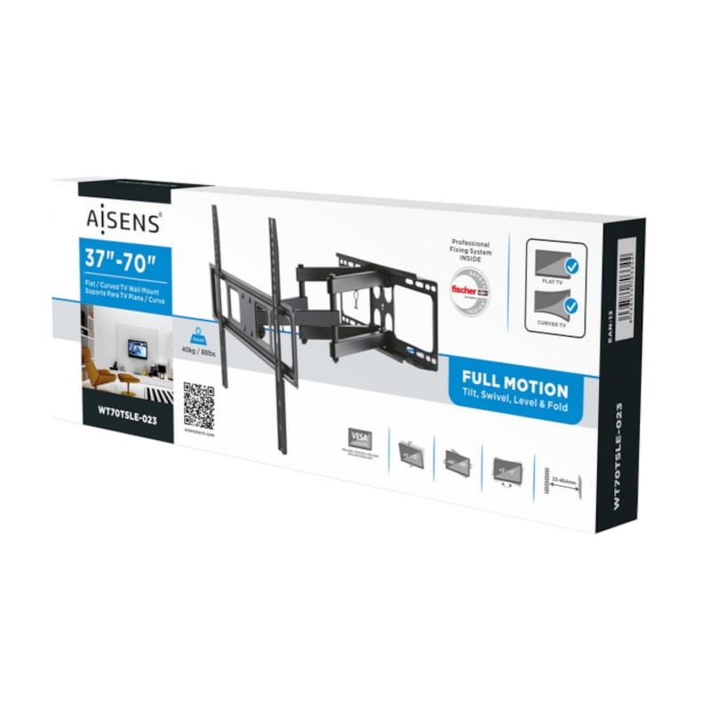 Aisens WT70TSLE-023 Fixe 70 VESA 600x400 mm Noir - Ítem6