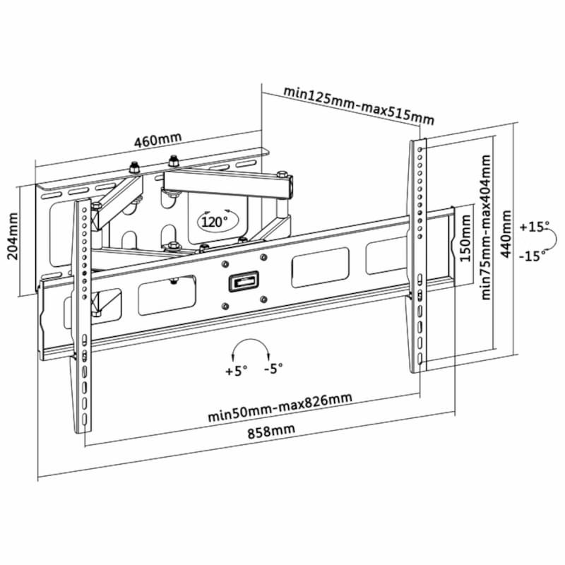 AISENS WT70TSLE-029 37-90 800x400 mm Noir - Support TV - Ítem6