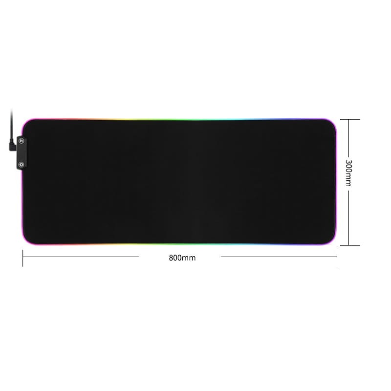 Alfombrilla Gaming con Luces PowerGaming HD RGB con Hub USB 80x30cm Negro - Ítem9