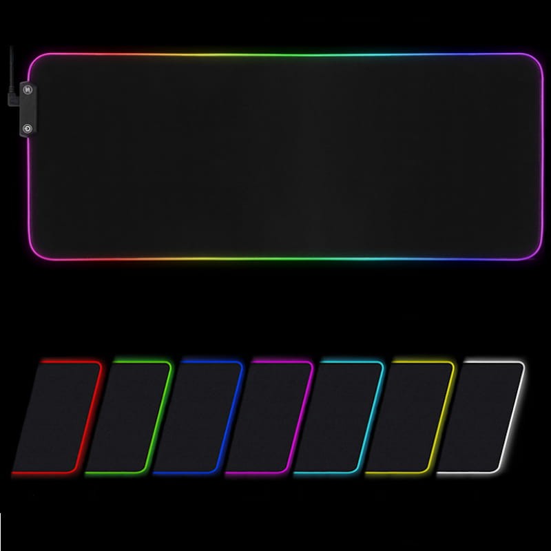 Alfombrilla Gaming con Luces PowerGaming HD RGB con Hub USB 80x30cm Negro - Ítem2
