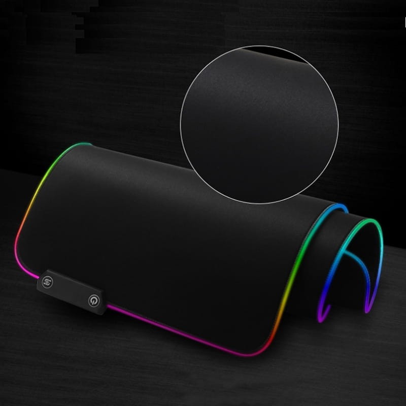 Alfombrilla Gaming con Luces PowerGaming HD RGB con Hub USB 80x30cm Negro - Ítem4
