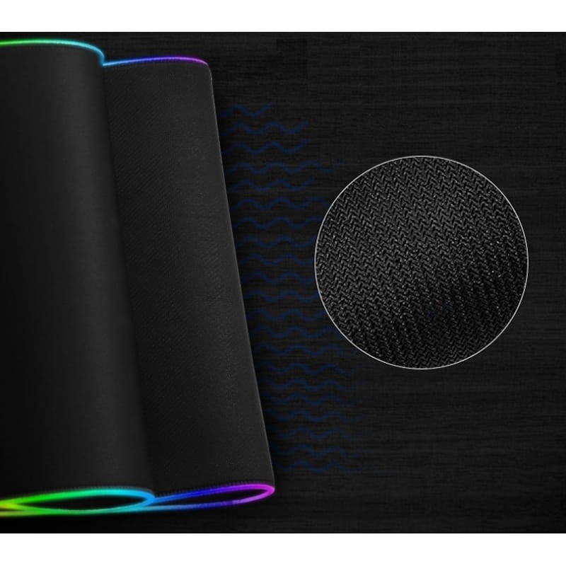 Alfombrilla Gaming con Luces PowerGaming HD RGB con Hub USB 80x30cm Negro - Ítem5