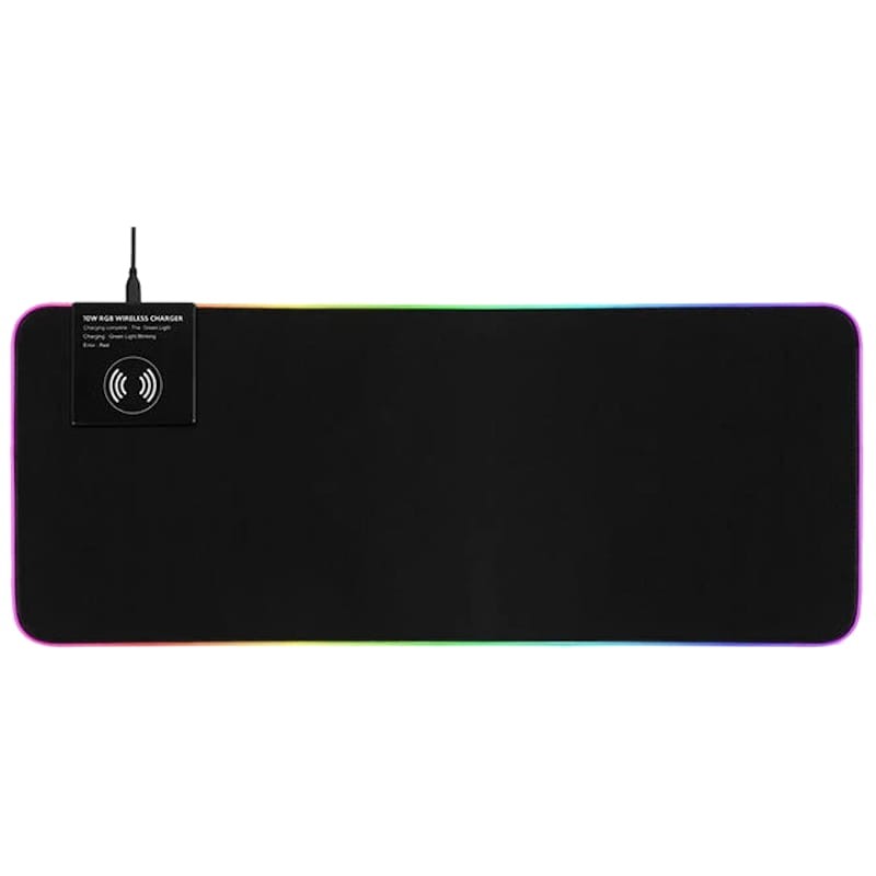 Tapis gamer PowerGaming X10 RGB USB avec chargeur 10W 80x30cm Noir - Ítem