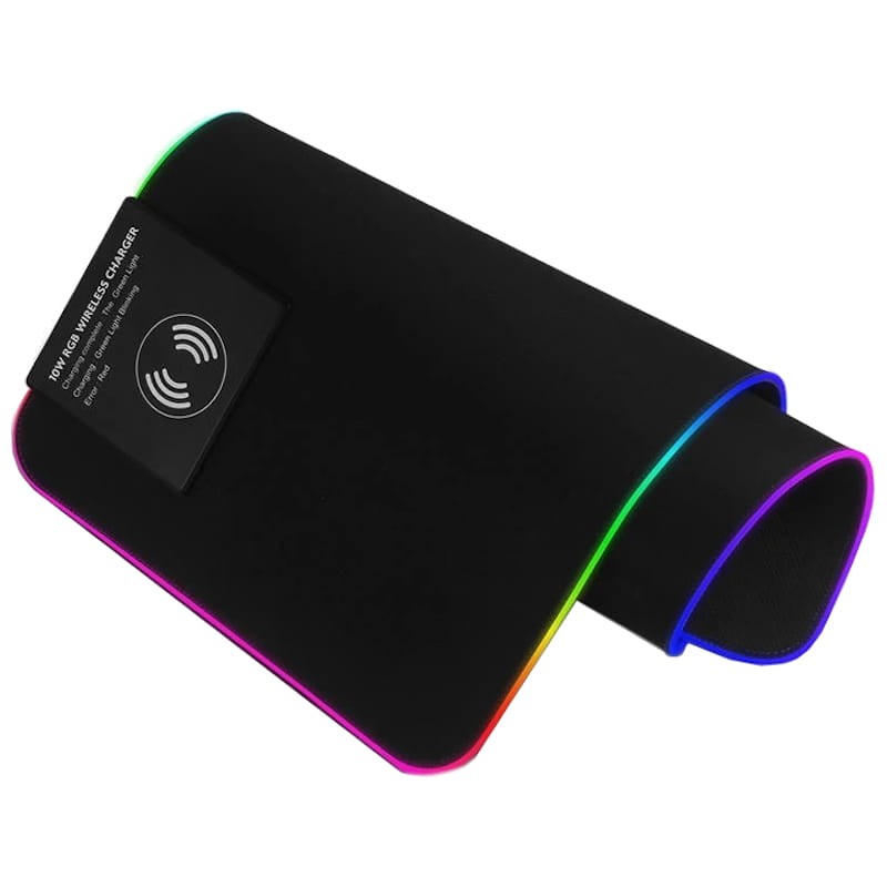 Tapis gamer PowerGaming X10 RGB USB avec chargeur 10W 80x30cm Noir - Ítem3