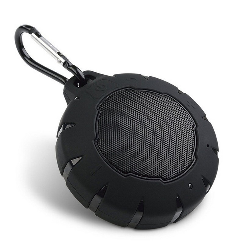 Coluna Bluetooth PSTLL-705 Ultra-Portátil - Bluetooth 3.0, submergível 1 metro durante 30 minutos (máximo), 5W de potência, autonomia de 5 a 6 horas, transmissão de 10 metros, função mãos-livres, suporte para mosquetão (incluído)