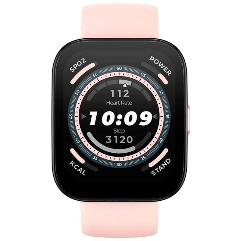 Vista frontal do Smartwatch Amazfit Bip 5 Rosa