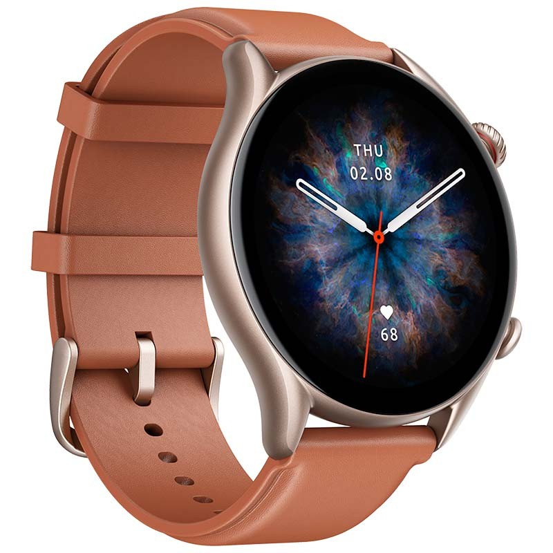 Relógio Inteligente Amazfit GTR 3 Pro Brown Leather - Item1