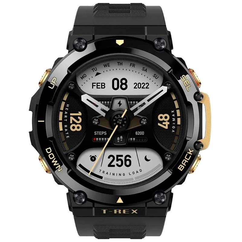 Reloj inteligente Amazfit T-Rex 2 para hombre, doble banda y  posicionamiento por satélite con 5 satélites, batería de 24 días de  duración, funcionamiento a temperaturas ultrabajas, robusto reloj  inteligente militar con GPS