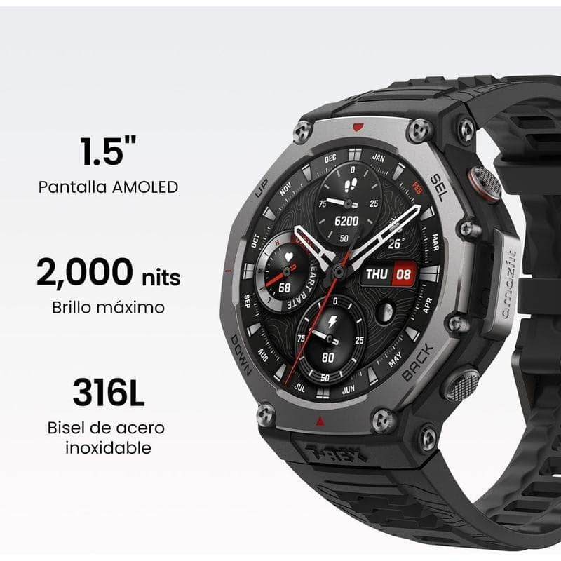 Resistente Amazfit T-Rex 3 Lava - Relógio inteligente