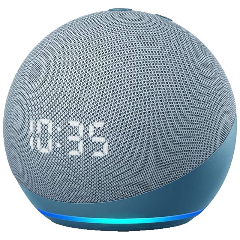 Amazon Echo Dot 4 Gen With Blue Clock - Alexa Smart Speaker
