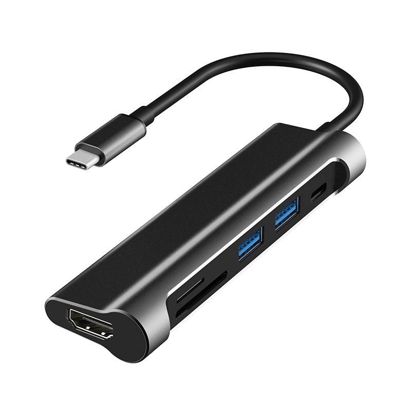 Amkle Hub USB Tipo C 3.1 con HDMI 2,0 / 2 x USB 3.0 / Slot Tarjetas SD – MicroSD / USB Tipo C