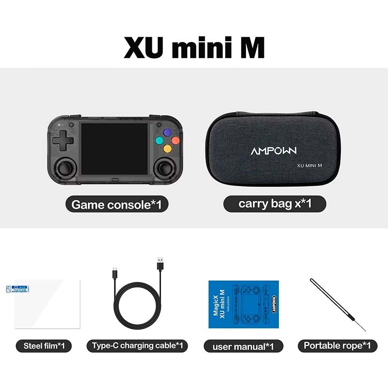 Ampown XU Mini M 2.8’’ 1Go/256Go Noir Translucide - Console Portable - Ítem10